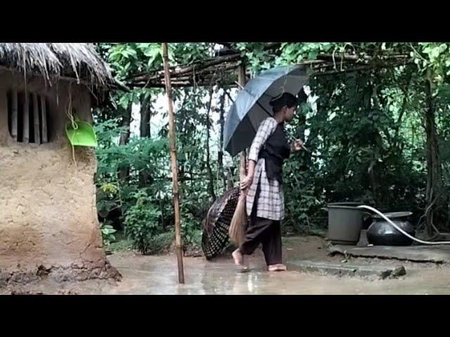 Village Life Cooking And Eating And Monsoon Rain@tusuzupuvlogs