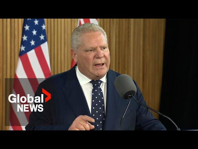 Ontario's Doug Ford says Trump tariffs mean auto sector "will shut down within 10 days" | FULL