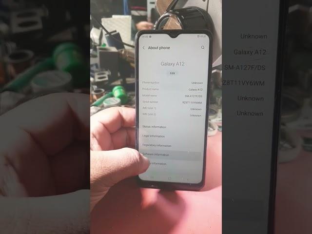 samsung a12 unknown imei unknown baseband problem .....#trending #shorts