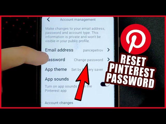 How to Reset pinterest password