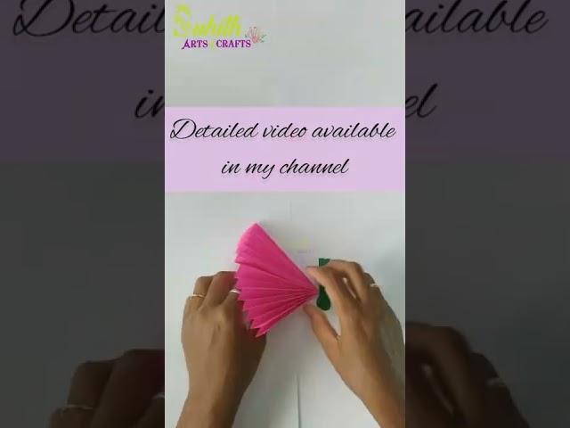 #shorts | Paper fan making | Paper fan craft | Origami paper fan | @SuhithArtsandCrafts