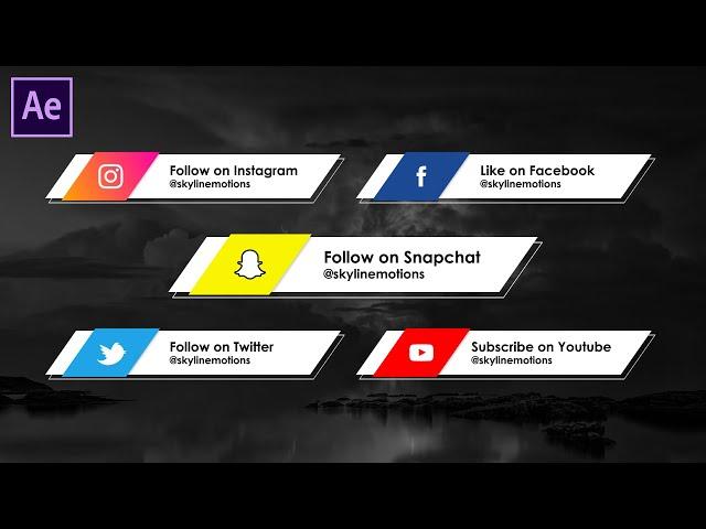 After Effects Tutorial - Social Media Lower Thirds - Free Download