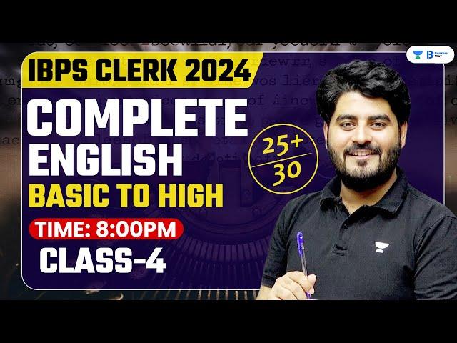 IBPS Clerk 2024 | English Basic to High Complete Batch | Class-04 | English By Vishal Parihar