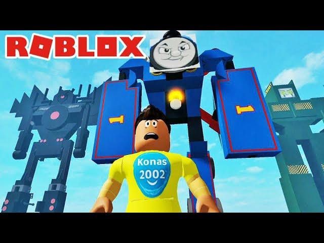 ROBLOX GIANT ROBOT THOMAS TRANSFORMERS !  | Roblox Gameplay || Konas2002