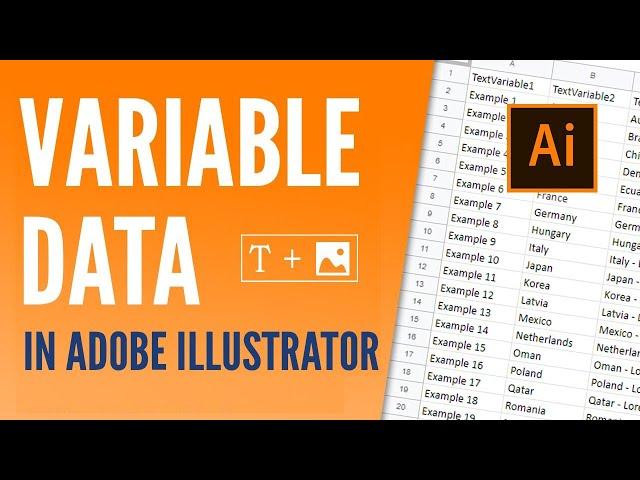 Variable data, text and images in Adobe Illustrator CC