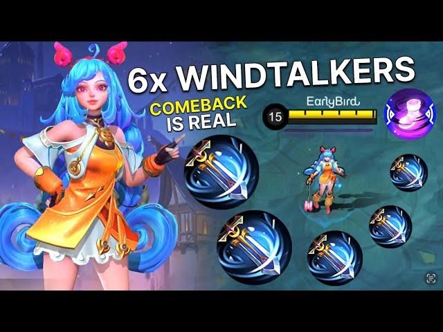 CICI TROLLING IN THE LAND OF DAWN USING 6x WINDTALKERS | INSANE COMEBACK ~ Mobile Legends: Bang Bang