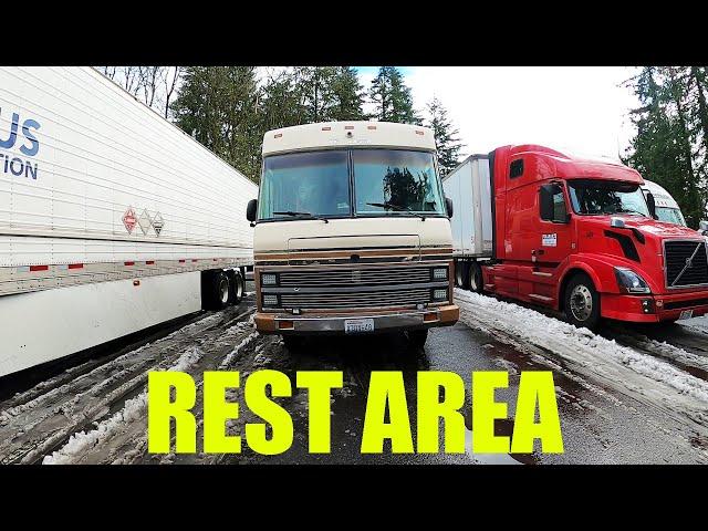 Rest Area Camping || RV Living