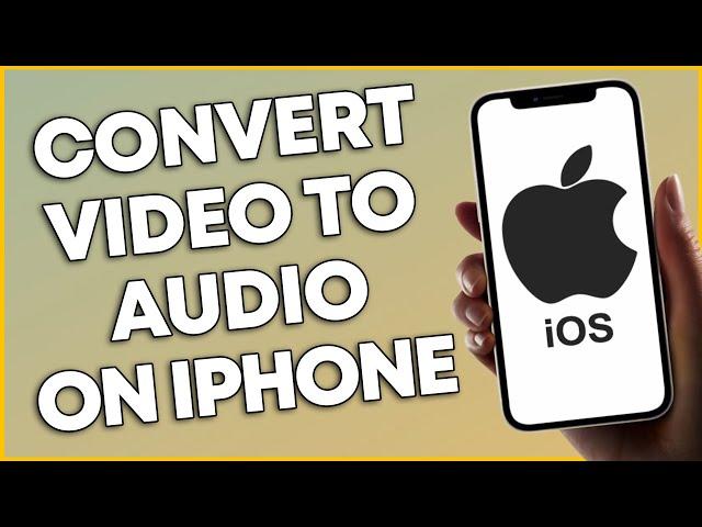 How To Convert Video To Audio On iPhone (EASY FIX)