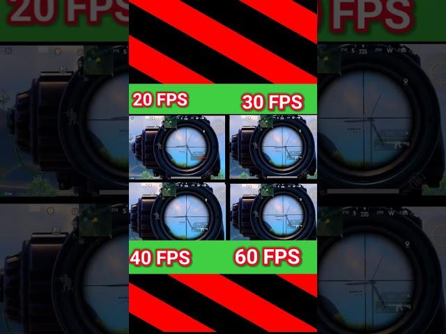 20fps vs 30fps vs 40fps vs 60fps scope recoil comparison  #shorts #short #tranding #90fps #60fps