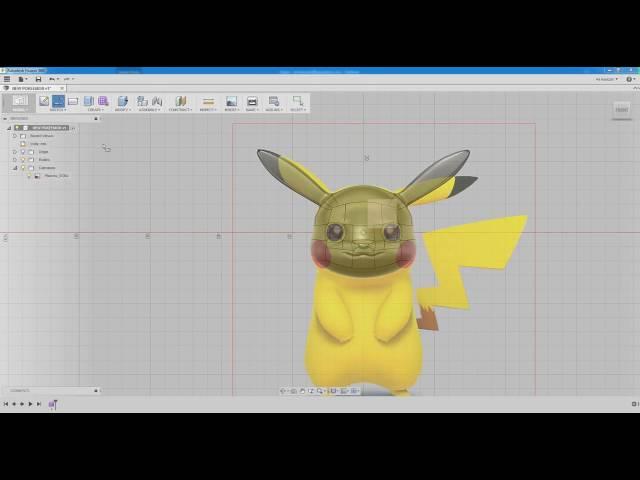 How to create Pikachu with Fusion360