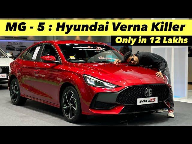 All New 2025 MG - MG 5 Sedan Here - 12 Lakhs में Top Model Automatic !! Hyundai Verna Killer !!