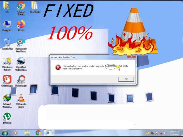 How to fix VLC error 0xc000005 in New Method  2020||Techanical BA ||with proof