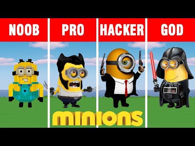 Minecraft battle: NOOB vs PRO vs HACKER vs GOD: MINIONS 2021 BUILD  in Minecraft