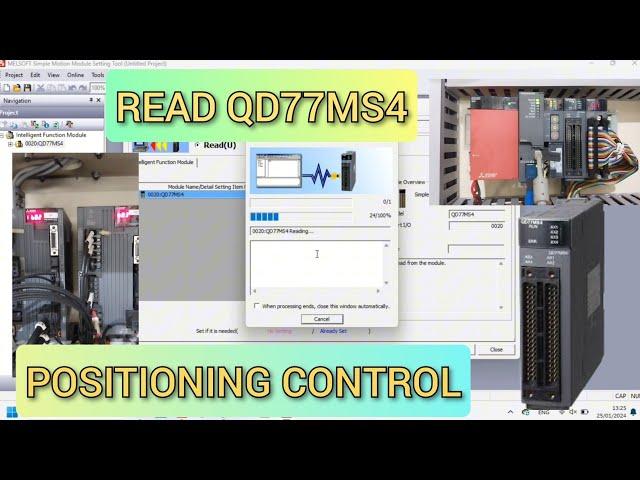 How to read data from QD77MS4 Positioning Module Mitsubishi PLC | Servo Parameter | Positioning Data