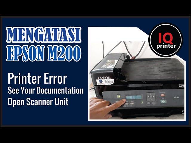 PRINTER EPSON M200 ERORR | PRINTER ERORR | see your documentation