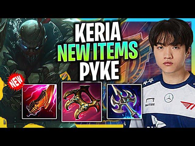 KERIA IS A GOD WITH PYKE WITH NEW ITEMS! NEW SEASON 2024 | T1 Keria Plays Pyke Support vs Milio!