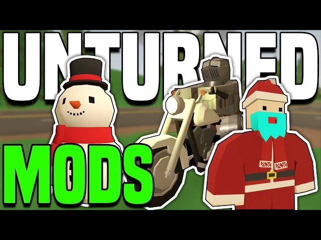 KNIGHTS??, EPIC BIKES AND CHRISTMAS!! (Unturned Mods Showcase)