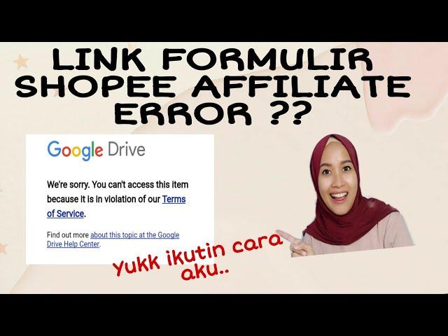 CARA ATASI LINK SHOPEE AFFILIATE ERROR