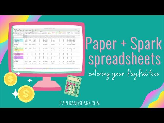 Entering your PayPal fees into your spreadsheet