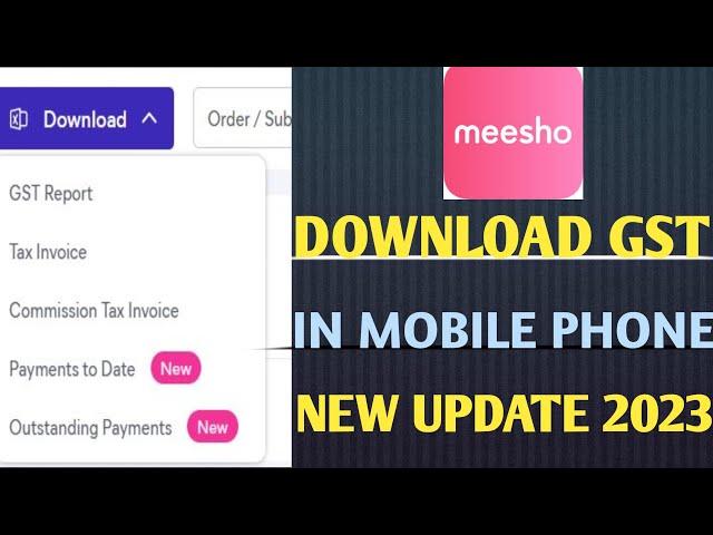 Meesho Supplier GST Report Download || How To Download GST Reports & Commission Tax Invoices