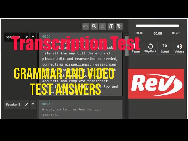 Rev Transcription Test Answers 2022 || New Rev Transcription Test Answers || DIY Crony