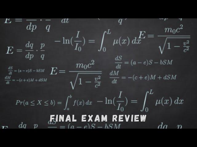 Calculus I: Final Exam Review