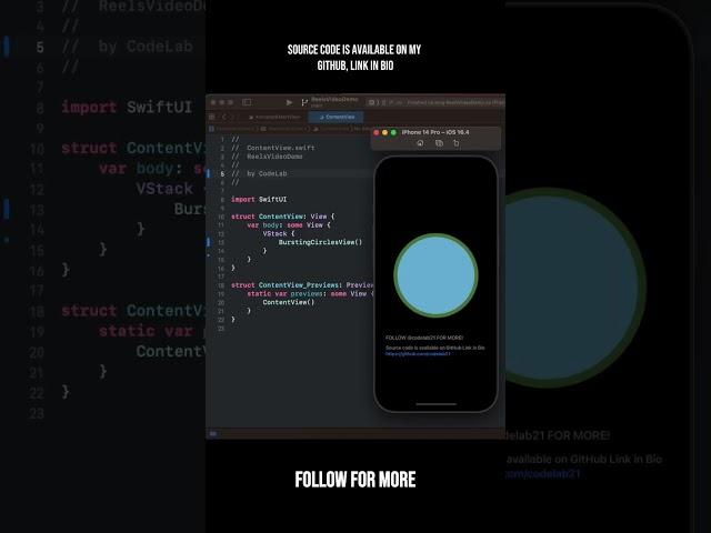 Bursting Circles Animation | SwiftUI Reels