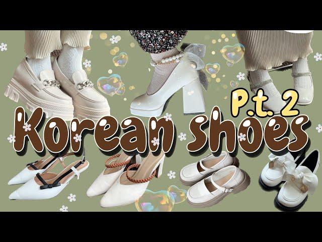 SHOPEE HAUL 2023 KOREAN SHOES part 2! Girly & cute !!!