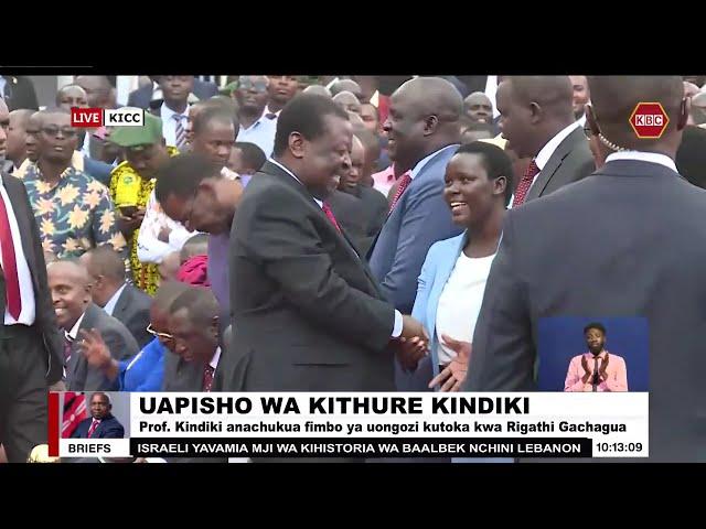 PCS Musalia Mudavadi at KICC for the swearing in of DP Kithure Kindiki