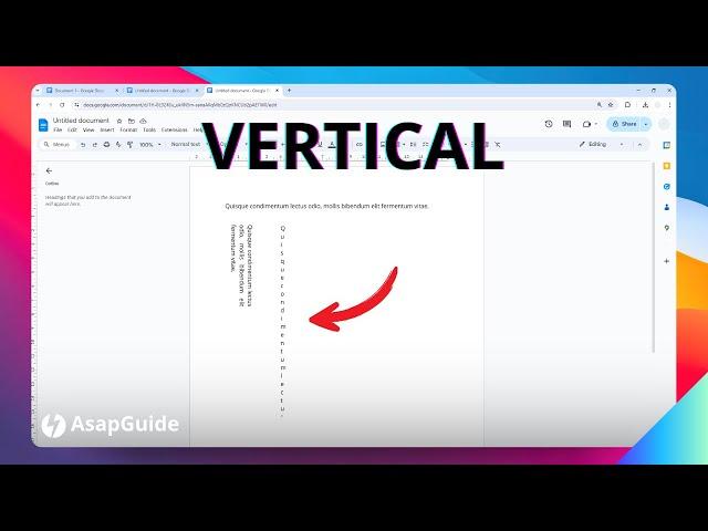 How to Make Text Vertical on Google Docs
