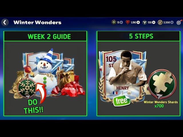 5 STEPS = FREE 105 OVR HENRY! WINTER WONDERS WEEK 2, DO THIS FC MOBILE