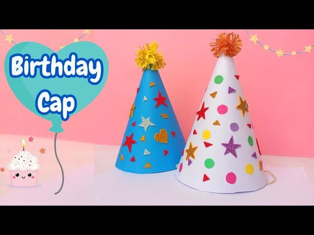 How to make Birthday Caps | Birthday cap making with paper | Birthday cap