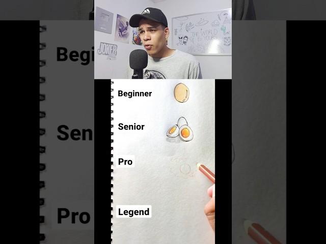 DIBUJANDO un HUEVO NOVATO vs PRO vs LEGEND