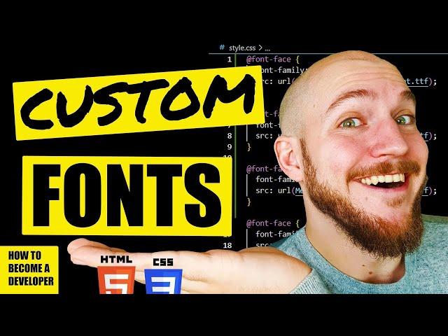 How to add custom fonts to your website HTML and CSS