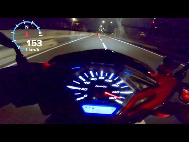 Top speed vario bore up 63 free 155++ on speedo 153 on gps