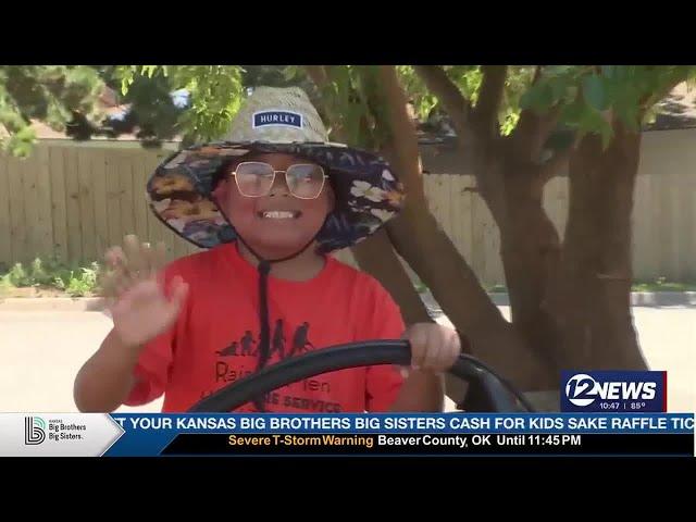 Dodge City boy vows to mow 50 lawns for those in need