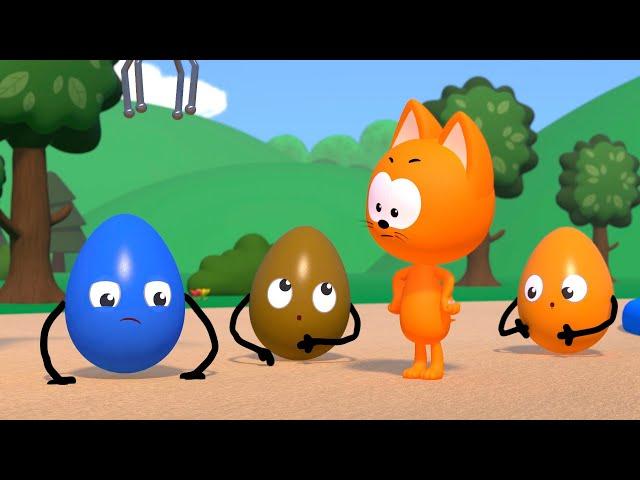 Huevos de colores | Piscinas con bolas de colores| Juegos infantiles y dibujos animados para niños