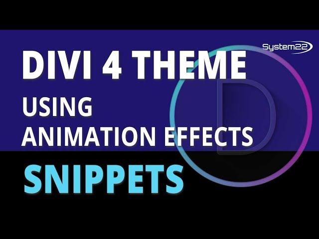 Divi 4 Using Animation Effects 