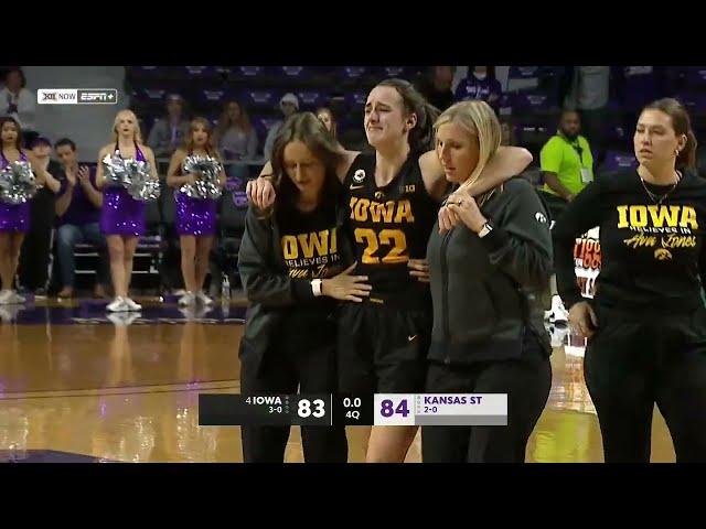 Caitlin Clark INJURED On FINAL PLAY In #4 Iowa UPSET LOSS To Unranked Kansas State After Dropping 27