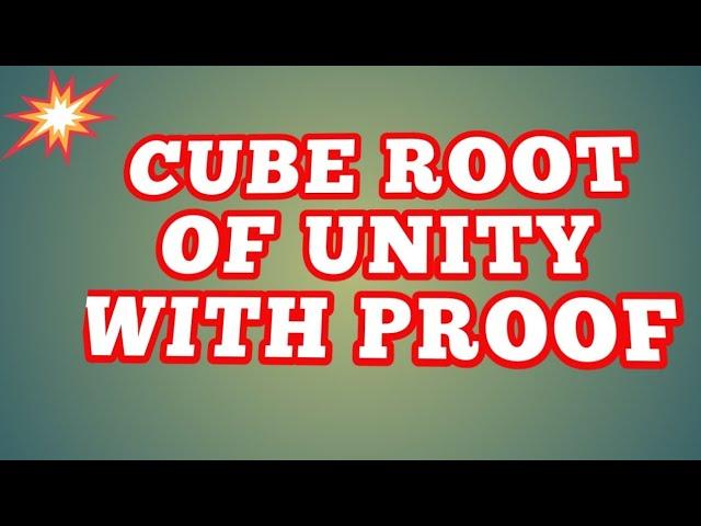 #complex no. #Cube root of unity //with superb concepts