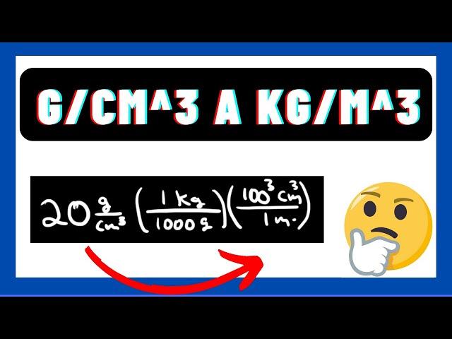 Convierte gramos por centímetro cúbico a kilogramos por metro cúbico  | Conversión | g/cm³ ️ kg/m³