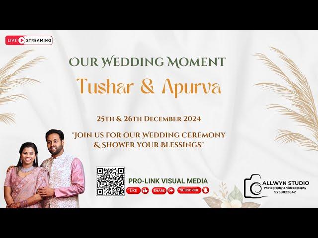 Tushar & Apurva Wedding |Live Streaming