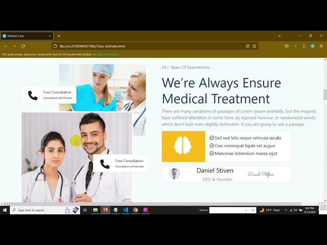 Medical Care website || Html, CSS & Bootstrap  || Shakil khan