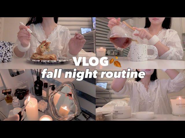 ️Cozy Fall Night Routine Habits | Living Alone in Korea VLOG | korean skincare, cooking, reading