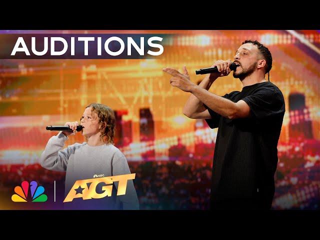 Father And Son Rap Duo Flewnt And Inkabee Perform Original, "We Dat Good" | Auditions | AGT 2024