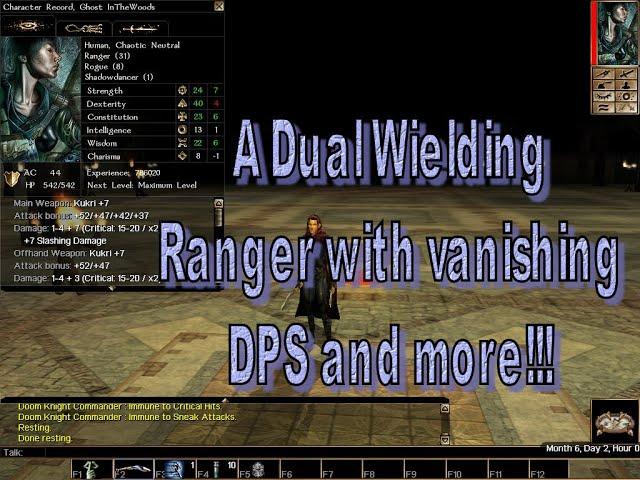 Neverwinter Nights 1 Builds Ghost Dual Wielding Ranger Rogue ShadowDancer