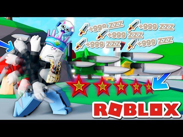 NOOB CHEATS to get MAX RANK in BLADE THROWING SIMULATOR... (ROBLOX)