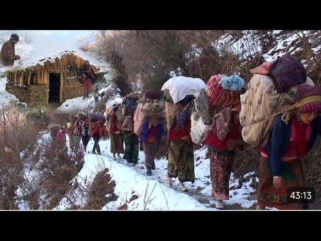 Best Life in Himalayan Village During Winter Snow And Rainy [ Ep 24 ] Documantery Video Snowfal Time