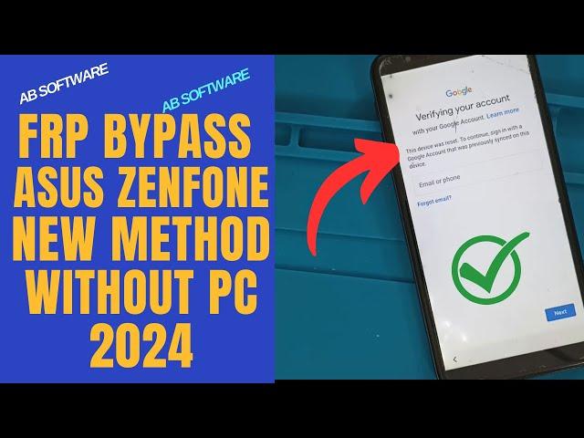 Frp Bypass asus zenfone remove account google android 8-9 new method without Pc 2025