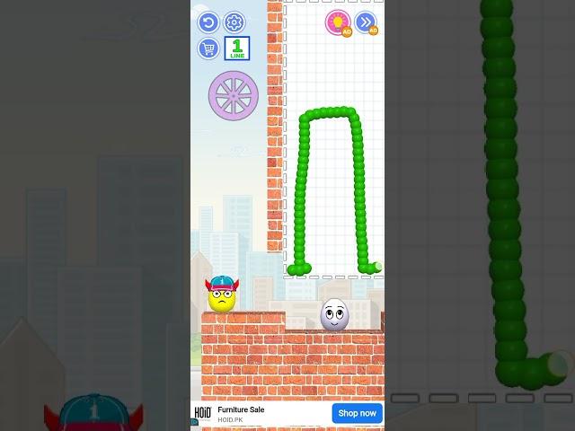 Draw To Smash logic puzzle Level 990 #imalidotcom game solution Logic Puzzle Draw the line to smash